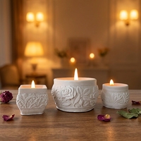 Boîte de rangement en silicone pour fleurs de roses Moule en silicone pour bricolage Moule en silicone pour chandelier Moule en plâtre pour décoration intérieure