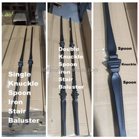 Balustres et meneaux carrés solides en fer et acier LD-Metal, noirs, pour la décoration de rampes d'escalier intérieures et extérieures