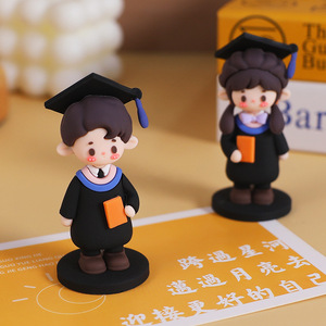 Figurine de dessin animé en gros pour la remise des diplômes, poupée étudiante, mini-figurine de diplômé pour les faveurs de fête de remise des diplômes, souvenir, cadeau - Product Image 1