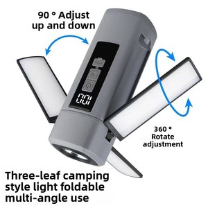 Nuova torcia elettrica portatile a <span class=keywords><strong>tre</strong></span> foglie da esterno pieghevole per la casa e telescopica ricaricabile a Led lanterna da campeggio leggera - Product Image 4
