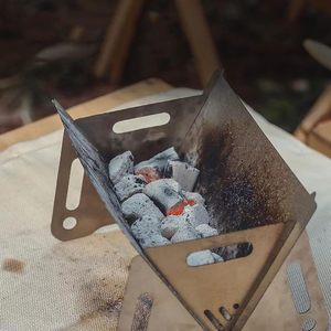 Parrilla Portátil de Carbón de Acero Inoxidable, Estufa de Barbacoa Cromada con Dispositivo de Seguridad contra Llamas, Fácil de Montar, para Interiores/Exteriores - Product Image 5
