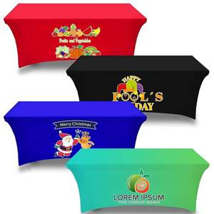 Cubierta de Mesa y Camino de Mesa Personalizados con Impresión a Todo Color, en Spandex Elástico, para Eventos <span class=keywords><strong>Urgentes</strong></span>, Marketing y Exhibiciones - Product Image 3