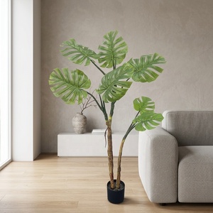 Nouveauté Décoration d'intérieur nordique <span class=keywords><strong>Plante</strong></span> en plastique 155 cm Monstera Deliciosa <span class=keywords><strong>Albo</strong></span> Feuille de tortue Faux Monstera Feuille de <span class=keywords><strong>plante</strong></span> - Product Image 1