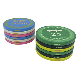 Jetons de poker en céramique de 43mm de haute qualité, 12g, pour salle de jeux, club, cœur de diamant, conception de bêche, fabrication de jetons de casino - Product Image 4