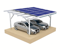 UISOLAR Auvent solaire en aluminium pour une seule voiture, avec angle d'inclinaison, pour stationnement résidentiel