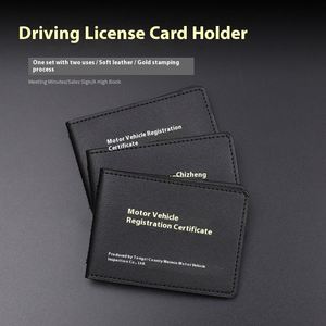 Étui en cuir pour permis de conduire, résistant à l'eau, protection personnalisée, impression de logo, vente en gros - Product Image 2