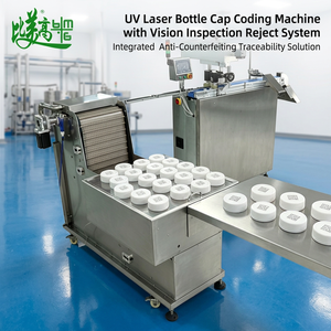 Système intégré d'alimentation automatique des bouchons de bouteilles, de codage laser UV, d'inspection par vision et de rejet, avec traçabilité anti-contrefaçon - Product Image 3
