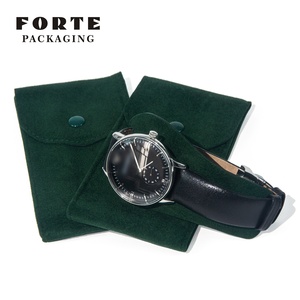 Estuche de Terciopelo para Reloj con Logotipo Personalizado, Bolsa de Embalaje Individual para Reloj de Hombre, para Uso de Lujo y Viajes - Product Image 4