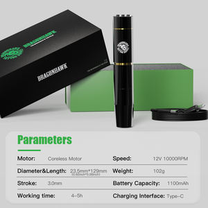 Máquina Rotativa para Tatuajes Dragonhawk <span class=keywords><strong>Mast</strong></span>, Pluma para Maquillaje Permanente con Trazo de 3.0 mm - Product Image 4