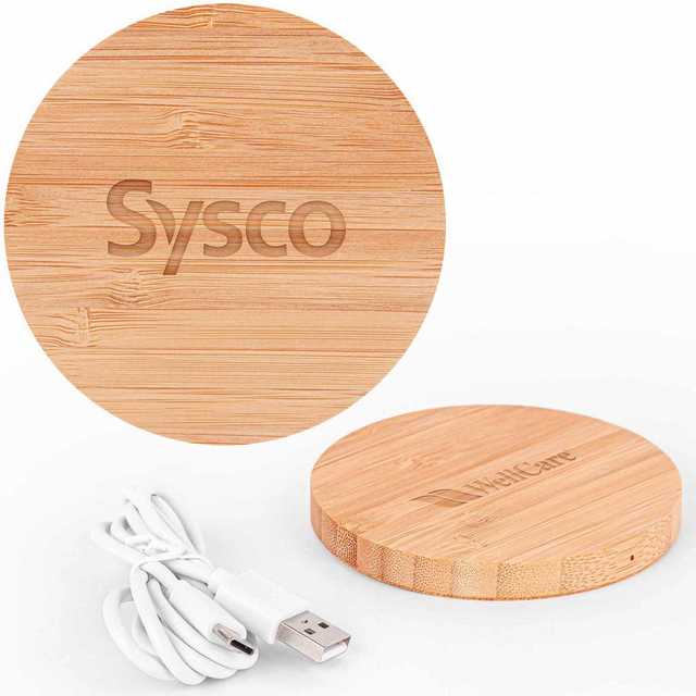 Eco-friendly Slim Bamboo Wood Wireless Charger Fast 5W 10W 15W Charging Custom Logo UV Printed