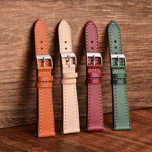 Bracelet de <span class=keywords><strong>montre</strong></span> JUELONG en cuir pleine fleur tanné végétal fait main, à dégagement rapide, patine vintage, effet vieilli - Product Image 5