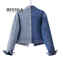Vestes en jean déchirées personnalisées pour femmes, coupe courte tendance, style décontracté, techniques de lavage pour l'automne et l'hiver