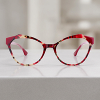 Vente en gros de lunettes de vue avec monture en acétate œil de chat, montures de lunettes colorées, lunettes de mode pour femmes