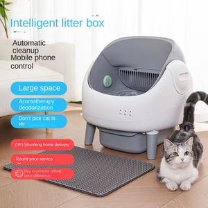 Toilette pour animaux de compagnie haut de gamme, autonettoyante, entièrement automatique, à entrée par le haut, anti-éclaboussures, désodorisante, avec contrôle intelligent par application, bac à litière pour chat - Product Image 2