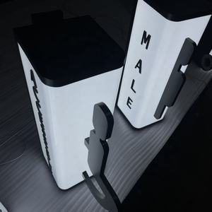 Logo personalizzato scatola luminosa camera d'albergo segni di wc direzionali segnaletica 3d led segno luminoso bagno insegne - Product Image 5