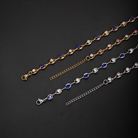 Bracelets pour femmes en gros, ensemble de bracelets guirlande en zircon, bijoux en acier inoxydable, vente en gros