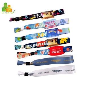 Özel toptan promosyon hediyeler baskılı tasarım kendi Logo ucuz bileklik olay dokuma bilek el bantları - Product Image 1
