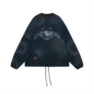 Độn Dày Áo hai màu airbrushed HEM dây rút Mỹ cổ điển Crew cổ áo - Product Image 1