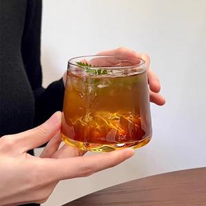 Tasse à thé en verre à eau Ins de style japonais vintage Mount Fuji avec vue sur la montagne enneigée élégante tasse à whisky en cristal - Product Image 4