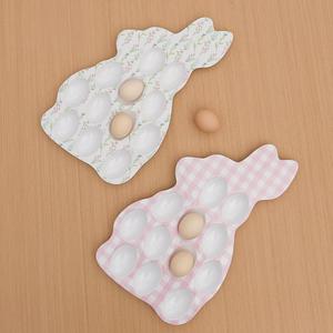 Plato de Melamina Rosa Personalizado de Diseño Moderno, Ecológico, Duradero y Fácil de Limpiar, Juego de <span class=keywords><strong>Vajilla</strong></span> con Forma Irregular de Huevo de Pascua para Fiestas - Product Image 6