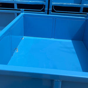 حاوية نفايات معدنية قابلة للتكديس من الفولاذ الكربوني الثقيل للاستخدام الخارجي وإعادة التدوير - Product Image 4