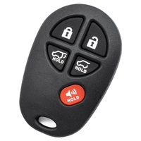 Carcasa de Repuesto para Llave Inteligente de Coche de 5 Botones, Funda Protectora para Control Remoto con Panel de Botones