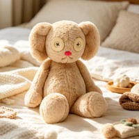 Fabricant de peluches personnalisées ODM/OEM : Ours en peluche avec boutons pour les yeux, pour enfants, peluches de collection sûres