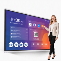 Tableau blanc interactif LED 4K UHD Cuhub avec 40 points tactiles pour l'enseignement en classe et l'éducation