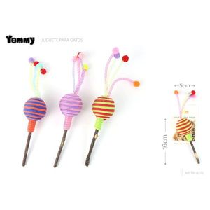 Yommy Cat <b>Toy</b> Ball On Stick 16cm <b>Interactive</b> <b>Pet</b> Plaything <b>For</b> Cats - Product Image 1