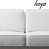Projet Style Simple Cheep Populaire Appartement Bureau Blanc Tissu 2 3 Places Canapé de luxe