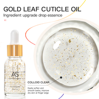 Huile nourrissante revitalisante pour cuticules en feuilles d'or 24 carats, marque privée en gros, avec logo personnalisé, vitamine E, huile pour cuticules avec boîte