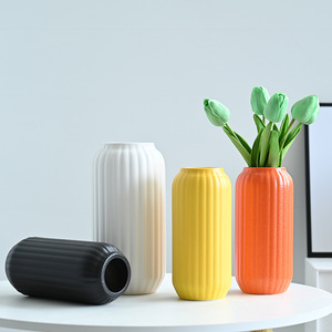 Jarrón de cerámica nórdico de gama alta para el hogar, para sala de estar, mesa de comedor, mejora la elegancia del espacio para flores secas, nutritiva con agua - Product Image 1