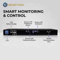 Interruptor de Transferencia de Energía PDU Inteligente 1U con Gestión Remota de Red, Doble Entrada STS ATS para Redundancia de Rack en Centros de Datos