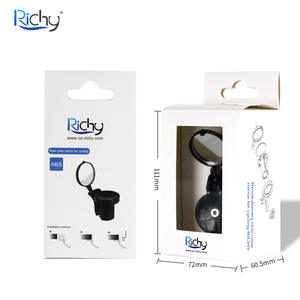 Richy Bicycle Rearview <b>Mirror</b> 72x60.5x111mm Adjustable Handlebar Mount For Road Bicycles <b>Black</b> <b>Metal</b> Safety <b>Mirror</b> - Product Image 1