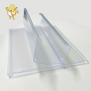 Transparante PVC schaprand labelhouderstrip voor railmontage, prijsweergave, op maat gemaakte lengte - Product Image 3