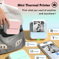 Imprimante thermique miniature ultra HD Luck Jingle S1 203Dpi, imprimante sans encre sans fil portable pour notes d'étude, cadeau