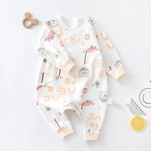 Pakaian piyama rajut bayi perempuan, baju monyet Jumpsuit dengan ikat kepala lengan panjang untuk bayi perempuan baru lahir - Product Image 1