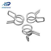 Collier de serrage à ressort double fil en acier 304 de haute qualité pour tuyau de carburant et tube en silicone, pinces à ressort de 5 mm