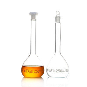 Fabrieks Direct 5Ml 10Ml 50Ml 100Ml 250Ml Chemie Klasse Een Glaswerk Volumetrische Kolf Met Dop Amber Laboratorium - Product Image 3