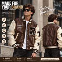 Veste de baseball en cuir personnalisée OEM pour homme, style Letterman, avec broderie de patchs en chenille et motif de logo personnalisé pour veste vintage