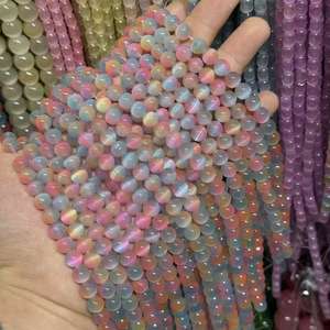 Perles rondes en <span class=keywords><strong>pierre</strong></span> naturelle œil de chat de 4 mm, couleurs mélangées, pour la fabrication de bijoux DIY, breloques et accessoires - Product Image 6