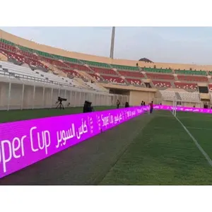 Layar Sepak Bola Led Perimeter Luar Ruangan Iklan Olahraga Hd untuk Stadium