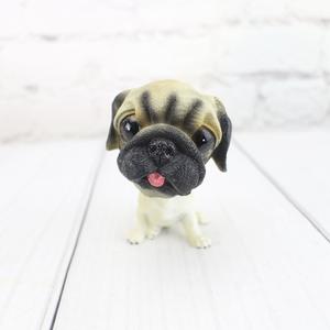 ตุ๊กตาน่ารักจำลองเรซิ่นส่ายหัวในฤดูใบไม้ผลิสำหรับสุนัขการตกแต่งภายในรถสุนัขโชคดี - Product Image 5