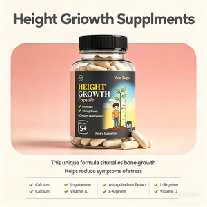 Compléments alimentaires en capsules pour la croissance en hauteur OEM, pour grandir avec du calcium, de la <span class=keywords><strong>vitamine</strong></span> D3, K2, spiruline, L-arginine, L-glutamine - Product Image 2