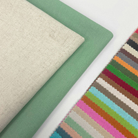 Großhandel Mittelgewicht Leinen Baumwoll stoff 30% Leinen 60% Baumwolle 10% Polyester Plain Gefärbt für Verdunkelung vorhänge 60 \ "breit