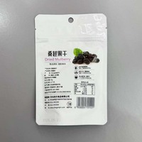 Sac d'emballage en plastique blanc autoportant pour fruits secs avec trou pour poignée et fermeture éclair, design et taille personnalisés