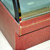 Vitrine de présentation de gâteaux électrique de luxe en verre trempé avec contrôle numérique et dégivrage automatique, mini vitrine de table pour aliments chauds