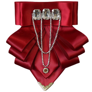 Conjunto de 3 piezas: <span class=keywords><strong>Corbata</strong></span> de Moño, Corsage Floral <span class=keywords><strong>y</strong></span> Pañuelo de Bolsillo con Pedrería Exagerada, Estilo Europeo Americano <span class=keywords><strong>para</strong></span> Caballero - Product Image 5