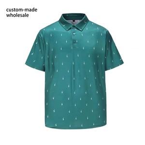Custom Logo Sublimation Print Slim-fit Soccer Polo Shirt Knitted Collar Quick Dry Outdoor Men's Performance Golf Polo Shirts