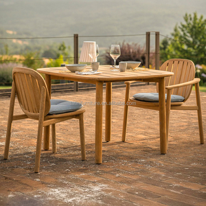 विला आंगन आउटडोर टेबल और कुर्सियों सेट पैसो स्विमिंग पूल रेस्तरां वाटरप्रूफ और सनस्क्रीन एल्यूमीनियम मिश्र धातु लंबी टेबल - Product Image 6